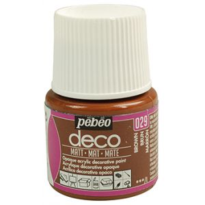 Farba Pebeo Deco Matowa 45ml, Brązowa/29 Brown